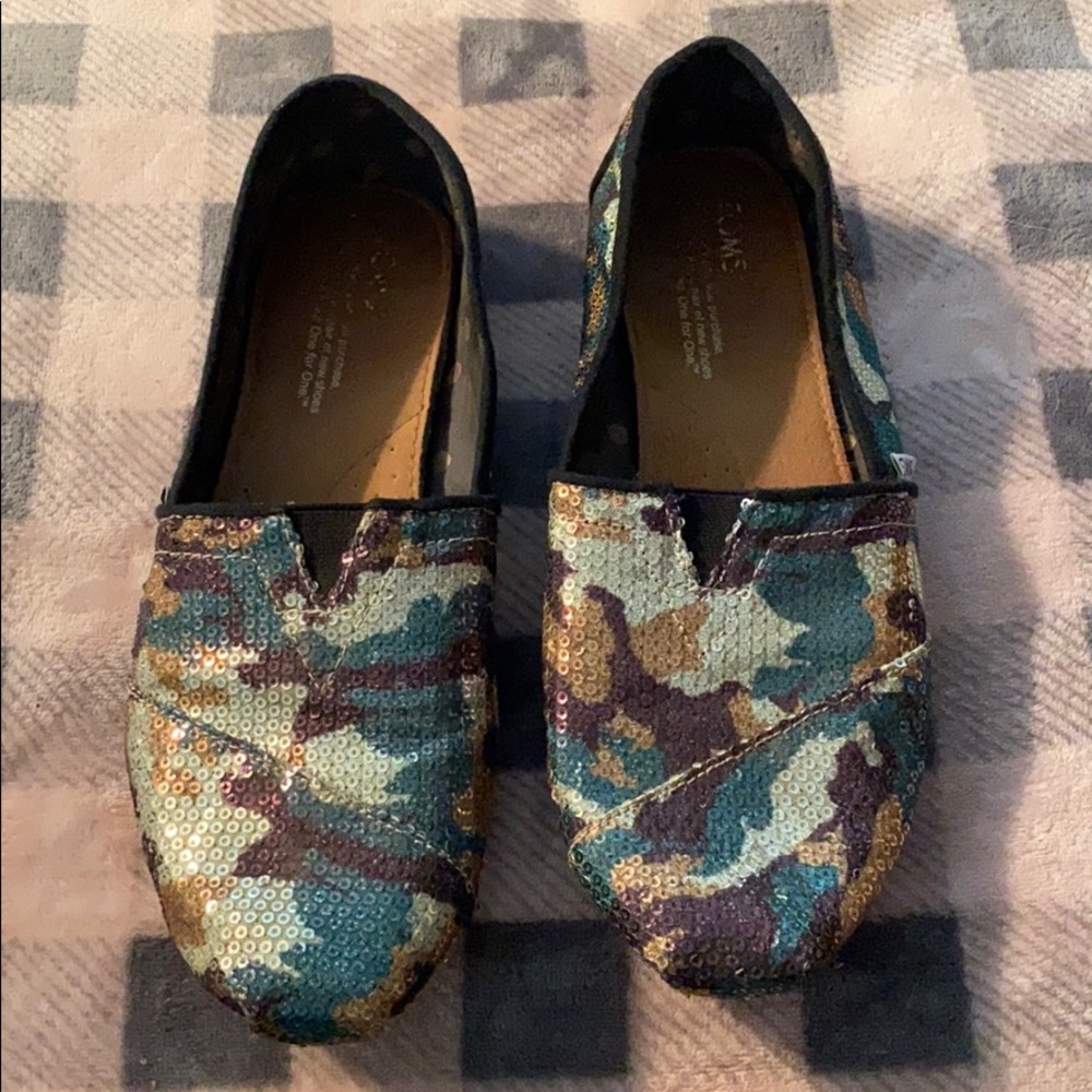 Camo Sequin Flats